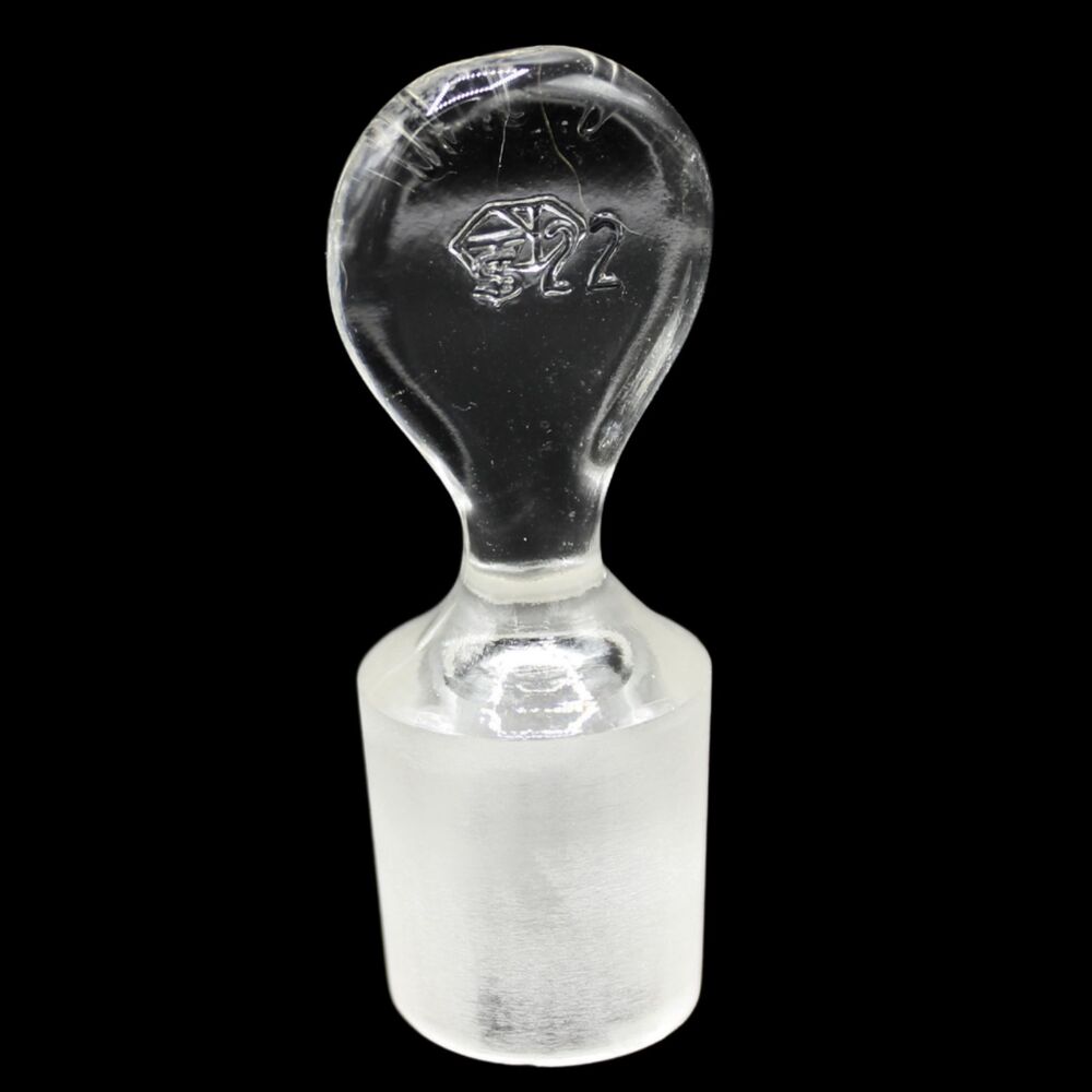Vintage Kimble Science Lab Glass No. 22 Stopper Kimax Borosilicate Tapered Plug